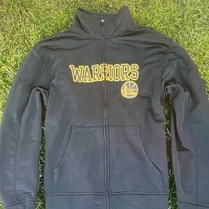 NBA Warriors Black Jacket with Gold Accents